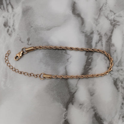 Pulsera Tejido lazo Oro rosa Dama