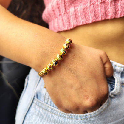 Pulsera imperio dorado 8MM Dama