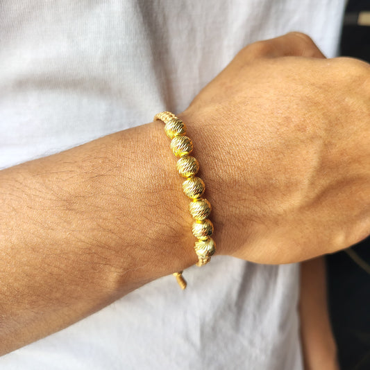 Pulsera imperio dorado 8MM Caballero
