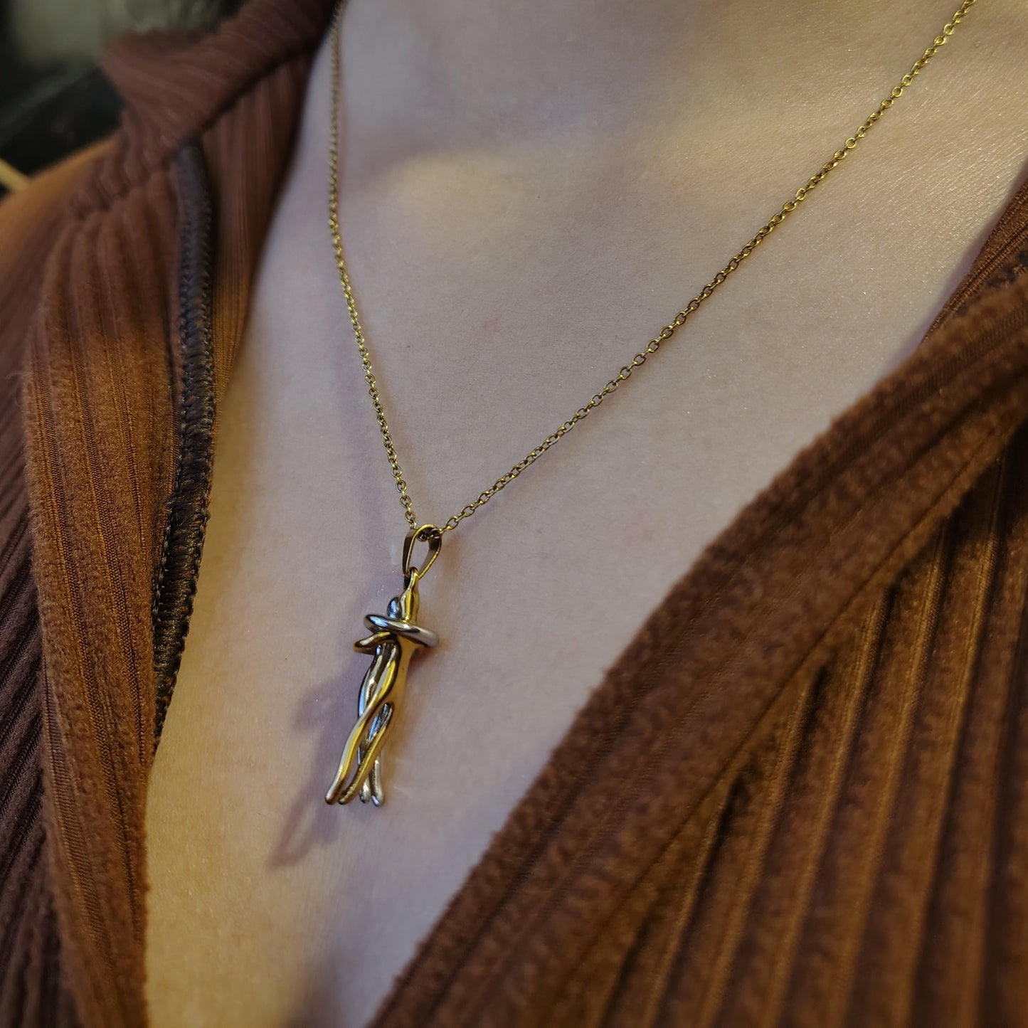 Cadena + Dije pareja Dama