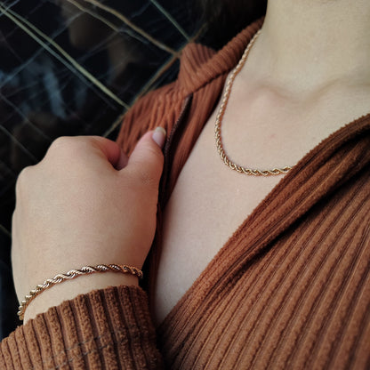 Combo lazo|Oro rosa