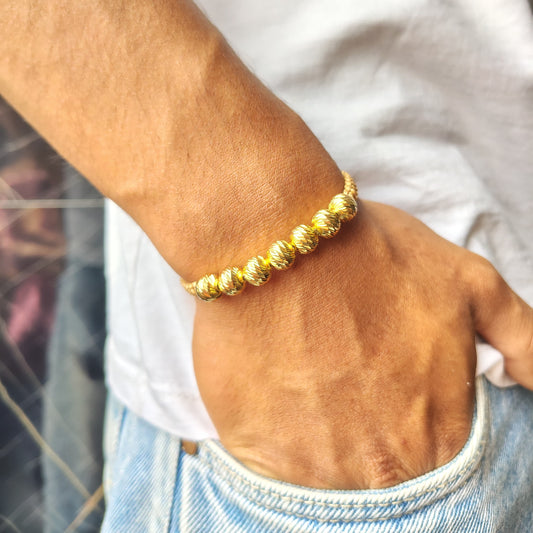 Pulsera imperio dorado 8MM Caballero